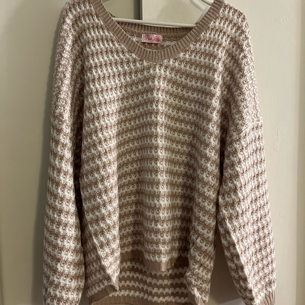 Pink lily sweater